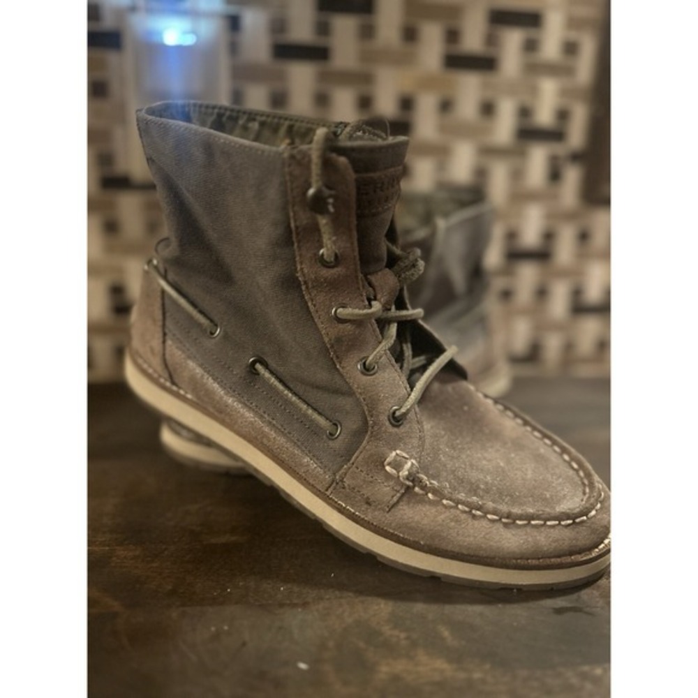 Sperry Top Sider Canvas Boot‎ , grey, women 8.5